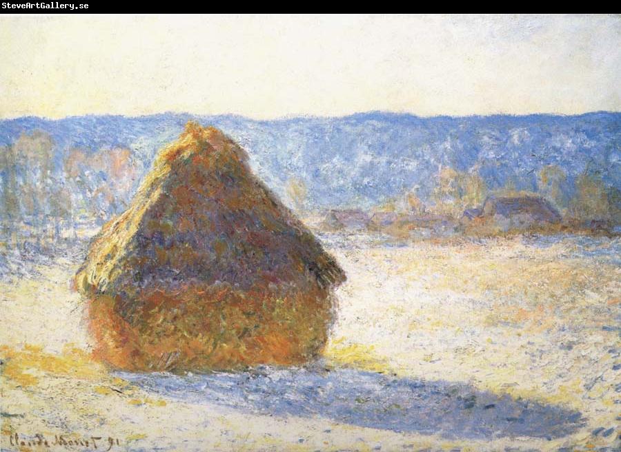 Claude Monet Meule,Effet de Neige le Matin